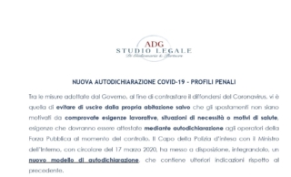 Nuova Autodichiarazione Covid19